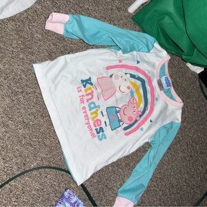Peppa Pig Long Sleeve Tee White and Blue Casual